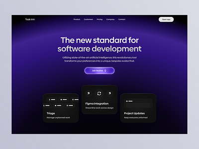 AI Software SaaS Website Design ai dark mode gradient homepage landing landing page purple saas saas website software website startup tech technology ui design ui ux web webdesign webdevelopment website website design