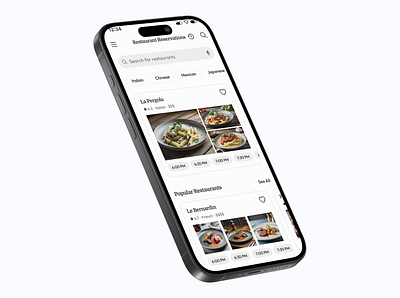 Restaurant Reservations App android app food app food ui graphic design interface app ios iphone app meal app mobile mobile app mobile interface mobile restaurant app mobile ui motion graphics reservation app restaurant app restaurant reservation app retaurant ios ui