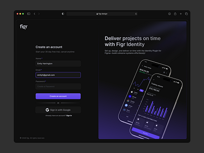 Sign In - Dark Mode account clean create account dark dark mode design forgot password form interface login login form login page product design register sign in sign up ui ux web