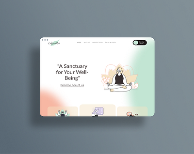 EaseYourMind website for mental well-being ai animation chatbot colors creative design figma graphic design illustration logo navigation toolkit ui uiux user experience user interface ux website wireframe wireframing