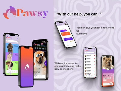 Find your pet’s perfect match with Pawsy! animation juniordesigner logo petapp ui