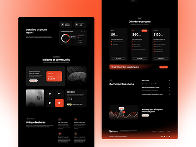 Groww - Dark SaaS Figma & Framer Template - Freebie animation color palette componenets dark design system figma framer free freebie glow homepage landing page minimal modern saas sleek theme web webpage website