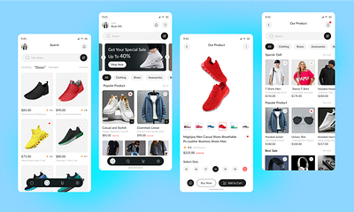 E Commerce Mobile app add to cart android app app design cart design e commerce ecommerce mobile fashion app fashion design mobile app my cart online app online shop app shoes app shop ui ux