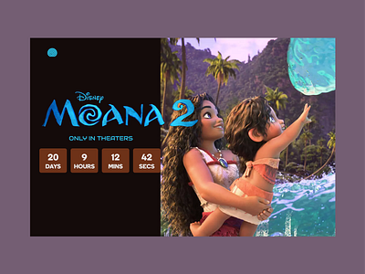 014 - Countdown Timer countdown countdown timer daily ui design desktop graphic design moana moana 2 movie movie landing page poster ui web