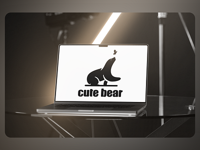 Cute Bear Logo Design bear bear logo brand identity branding design emblem forest geometric graphic design icon identity logo logo design logotype mark nature polar symbol vector wildlife