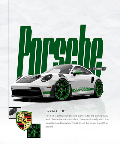 Porsche GT3 RS Poster autobahn automotive car photography carposter cars photography porsche porsche gt porsche gt3 rs poster design