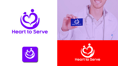 heart to serve logo desigen 3d animation branding graphic design logo motion graphics ui