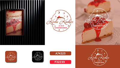 kesha kookies and cheesecakes logo desigen 3d animation branding graphic design logo motion graphics ui