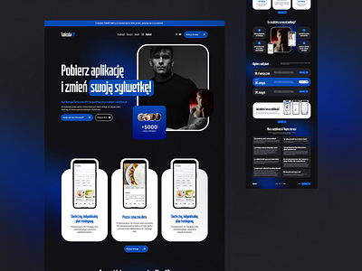 TańculaUP - Landing Page for Fitness App colours design modern ui web website www