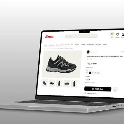 Product Page add to cart branding cart modern web design product page shoe store ui ux webdesign