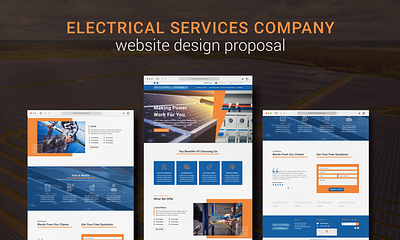 Electrical Services Company - website design proposal landingpage ui ux web webdesign websitedesin