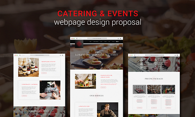 Catering and Events Company - website design proposal homepage landingpage ui ux web webdesign website websitedesign