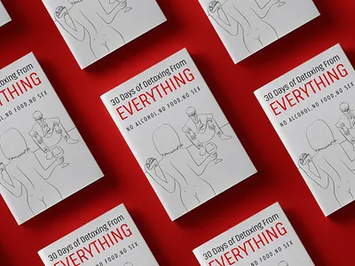 30 Days of detoxing book book cover book cover design book design illustration line art
