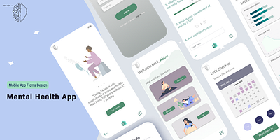 Mental Health App Sign Up Screen afigma fig figma graphic design health medical ui mental health motion graphics ui uiux