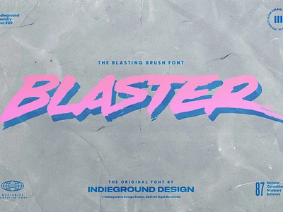 Blaster Font 80s 90s aesthetic font blaster font brush brush font display font hand drawn hand drawn font handwriting font handwriting script handwritten handwritten font marker painted retro retrowave script synthwave