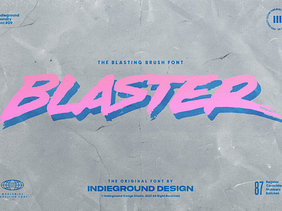 Blaster Font 80s 90s aesthetic font blaster font brush brush font display font hand drawn hand drawn font handwriting font handwriting script handwritten handwritten font marker painted retro retrowave script synthwave