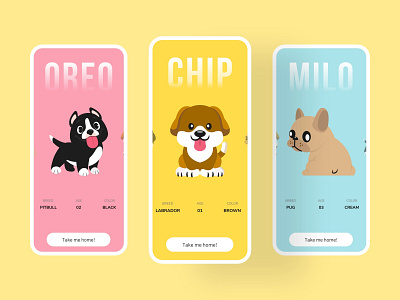 Pet Adoption App app branding design graphic design illustration logo typography ui ux vector