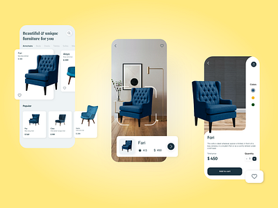 Seamless Furniture Shopping app branding design graphic design illustration logo typography ui ux vector