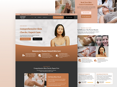 Skin Care Website Page Design branding design graphic design landing page ui uiux ux web website