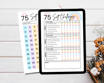 75 Soft Challenges digital planner etsy etsy design etsy planner planner desgin