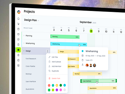 Project Calendar View branding calenar view calendar dashboard motion graphics ui ux