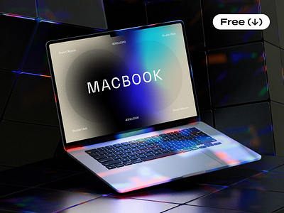 Neon Light MacBook Air Mockup apple computer device download free freebie laptop macbook macbook air macos mockup notebook open pc pixelbuddha psd screen template ui ux