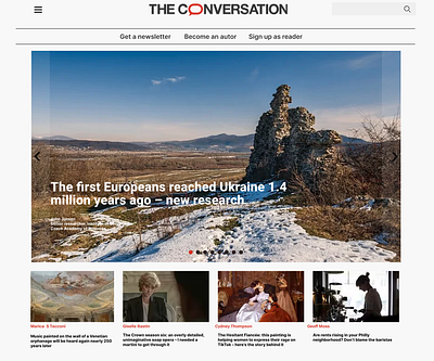 The Conversation remade design homepage mockup remade ui ux