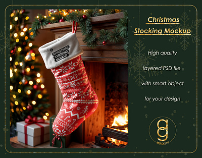 Christmas Stocking Mockup 3d branding christmas identity christmas mockup christmas sock mockup christmas stocking mockup crristmas design design free mockup free template graphic design illustration mockup mockup free mockupdesign new year design stocking mockup template free visualization