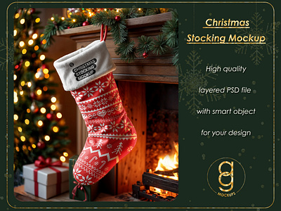 Christmas Stocking Mockup 3d branding christmas identity christmas mockup christmas sock mockup christmas stocking mockup crristmas design design free mockup free template graphic design illustration mockup mockup free mockupdesign new year design stocking mockup template free visualization