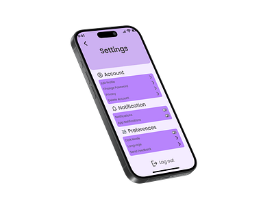 SETTINGS SCREEN WITH TOGGLE BUTTONS mobile app mobile app design product design ui ui design uiux design user interface ux design