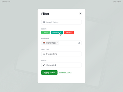 Filter View branding filter filter project filter task filter view mockup oguz