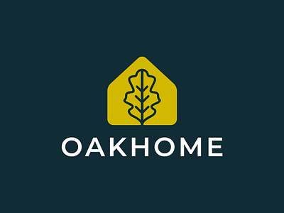 OAKHOME Logo Design brand identity branding business logo company logo creative logo custom logo custom logo designer design graphic design home logo home logo design illustration leaf logo logo logo design logo designer minimal logo oak logo organic logo professional logo