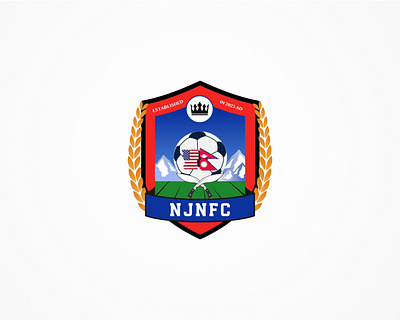 USA Nepali Community Football Club Logo Design branding design graphic design illustration logo