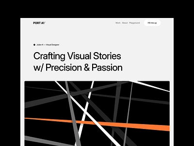 Port A1 - Webflow Portfolio Template generative art illustration minimalist portfolio web design webflow template