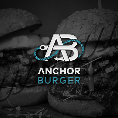 Anchor Burger - Cafe branding graphic design logo