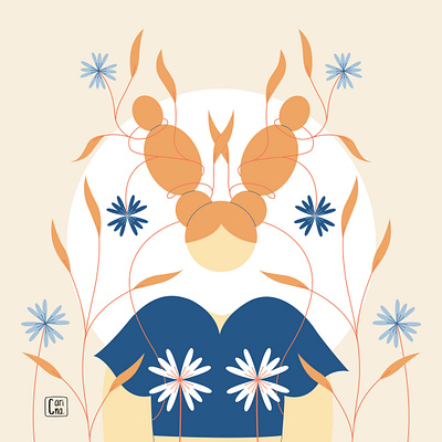 Flower power flowers illustration nature vector illustration