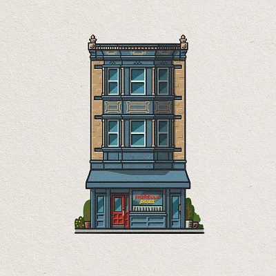 Philly Eats: Fiorella Past architectural drawing architecture building drawing fiorella illustration italian marc vetri mario pasta bar philadelphia philly restaurant zucca