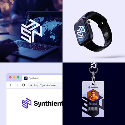 Synthient brand brand design brand identity clean fingerprint ip logo logo design logotype modern security startup synthient web security website