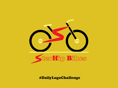 SterHip Bikes (Bicycle Logo) | Day 24/50 | #50DaysLogoChallenge adobe design] graphic design illustrator logo