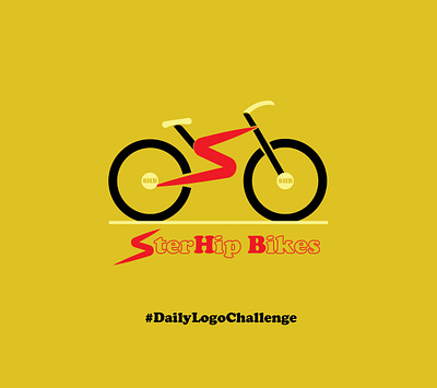 SterHip Bikes (Bicycle Logo) | Day 24/50 | #50DaysLogoChallenge adobe design] graphic design illustrator logo