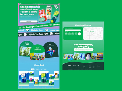 Landing page for non sugar soda app design graphic design landing logo ui web web design