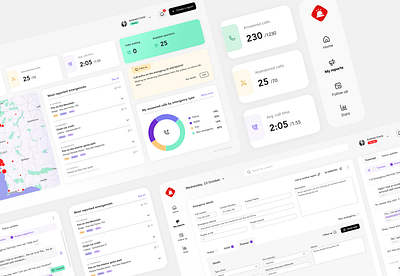 Emergency call software rehearsal branding dashboard ui