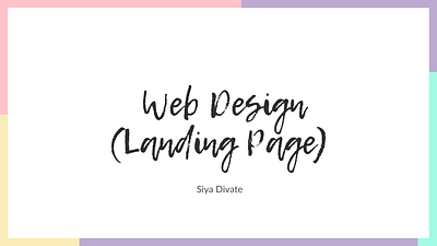 Web Design (Landing Page) 3d animation branding graphic design logo motion graphics ui ux webdesign webpage