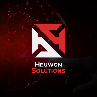 Heuwon Solutions - Tech Company branding graphic design logo