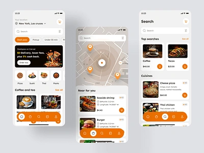 Food Delivery App UI delivery delivery service e commerce fast food food food delivery food order foodie mobile app online food online shop order restaurant service