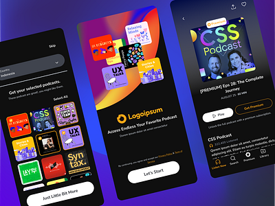Podcast Journey: A Seamless Podcast Experience application mobile podcast podcast app radio radio app ui ui podcast