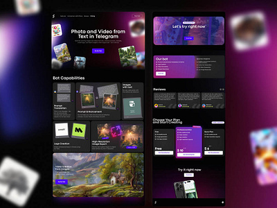 AI-Driven Image and Video Generation Bot Website ai graphic design landing page saas ui web web design website