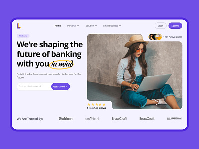 Fintech Landing page UI bank banking finance fintech fintech landing page header ui user experience user interface