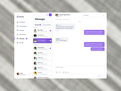 UI/UX design of messaging feature ui ux uxui uxuidesign webapp webappdesign webdesign