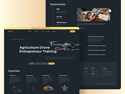 Agriculture Drone Training aerospace branding course defy aerospace design drone edtech flying overview pilot space space tech startup technology training ui uiux ux